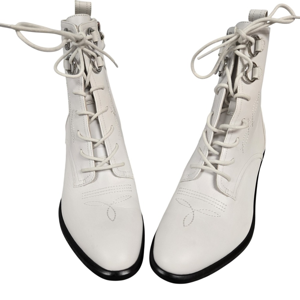 Lace-up Leather Ankle Boots Diane Von Furstenberg DVF Womens Dakota Size 6M NWOB - Picture 3 of 10